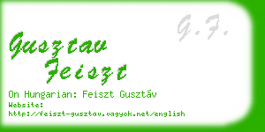 gusztav feiszt business card